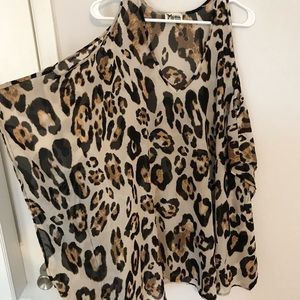 Show Me Your Mumu Leopard Cold Shoulder Tunic